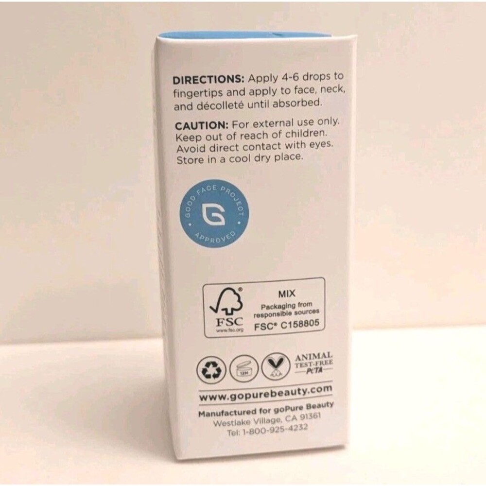 NIB Go Pure Dramatically Dewey Serum Triple Hyaluronic Acid Complex Hibiscus - Picture 4 of 6